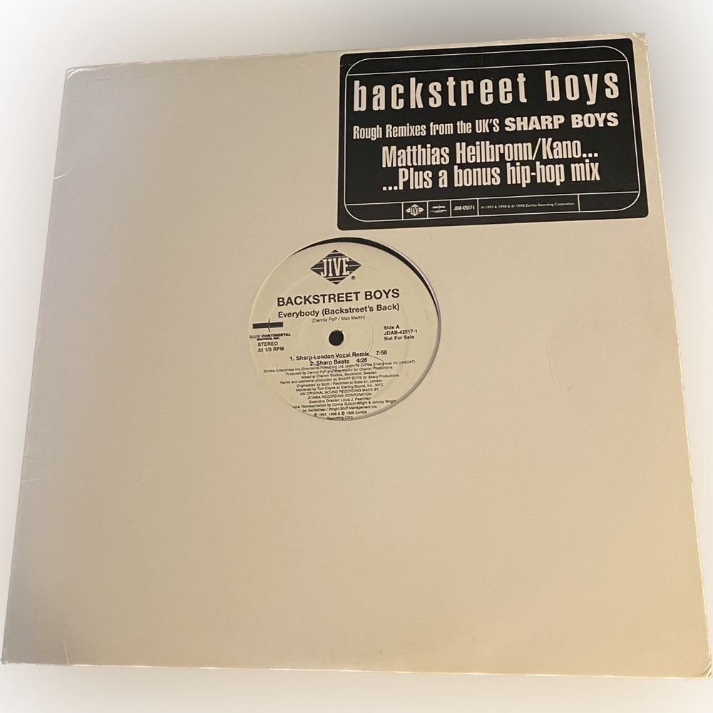 Backstreet Boys "Everybody" (Backstreet's Back) remixes 12inch 33 1/3 RPM